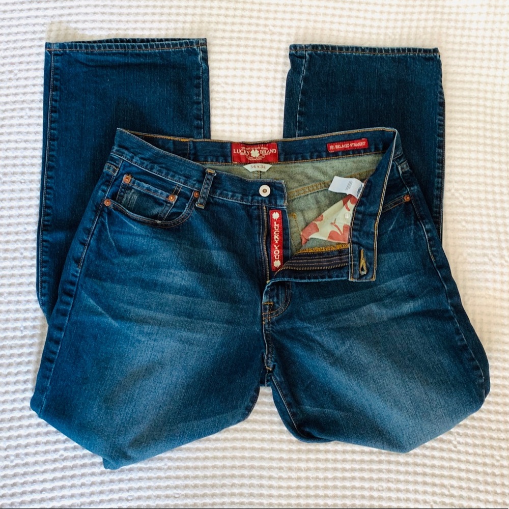 Men’s Lucky brand 181 relaxed straight leg 34X 34